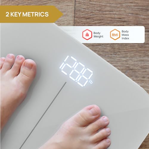 INEVIFIT ميزان الحمام INEVIFIT دقيق للغاية ميزان جسم رقمي يقيس الوزن حتى 400 رطل يشمل البطاريات - Image 5