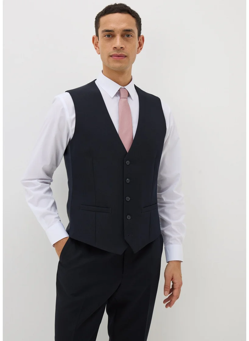 Matalan Taylor & Wright Panama Navy Slim Fit Suit Waistcoat