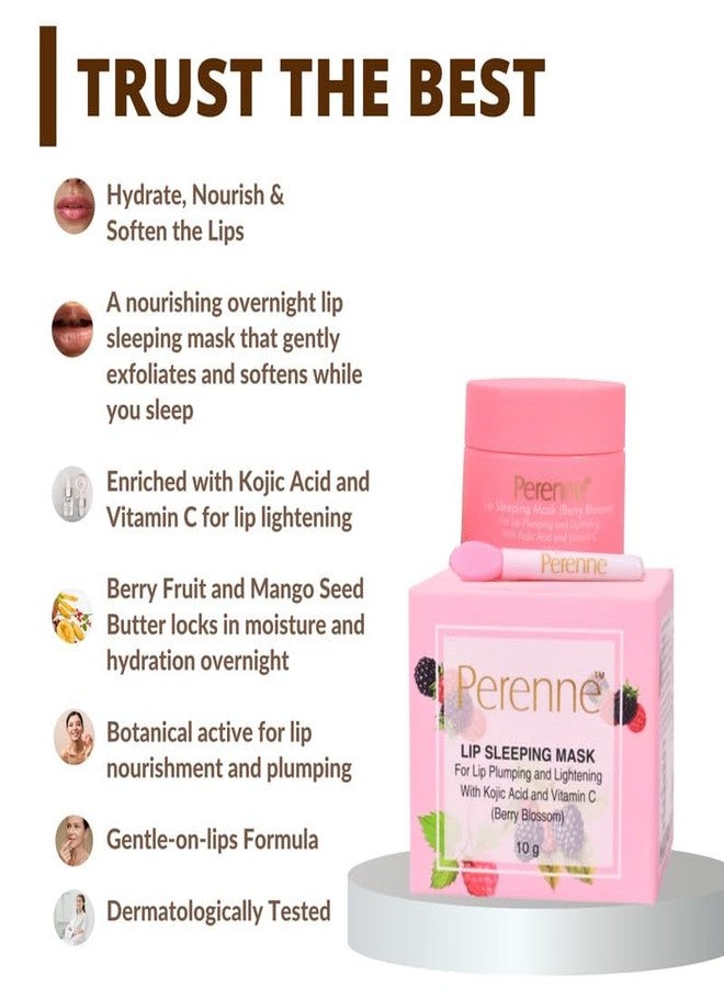 Perenne Pack Of Lip Hydrating balm, Lip Lightening Scrub & Lip Sleeping Mask (Berry Blossom, 10gm x 3) - Image 3