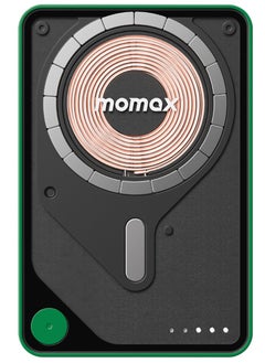 Momax Momax 1-Power X PRO 5000mAh Magnetic Wireless Power Bank with Stand and Built-in USB-C Cable - Green  - Image 5