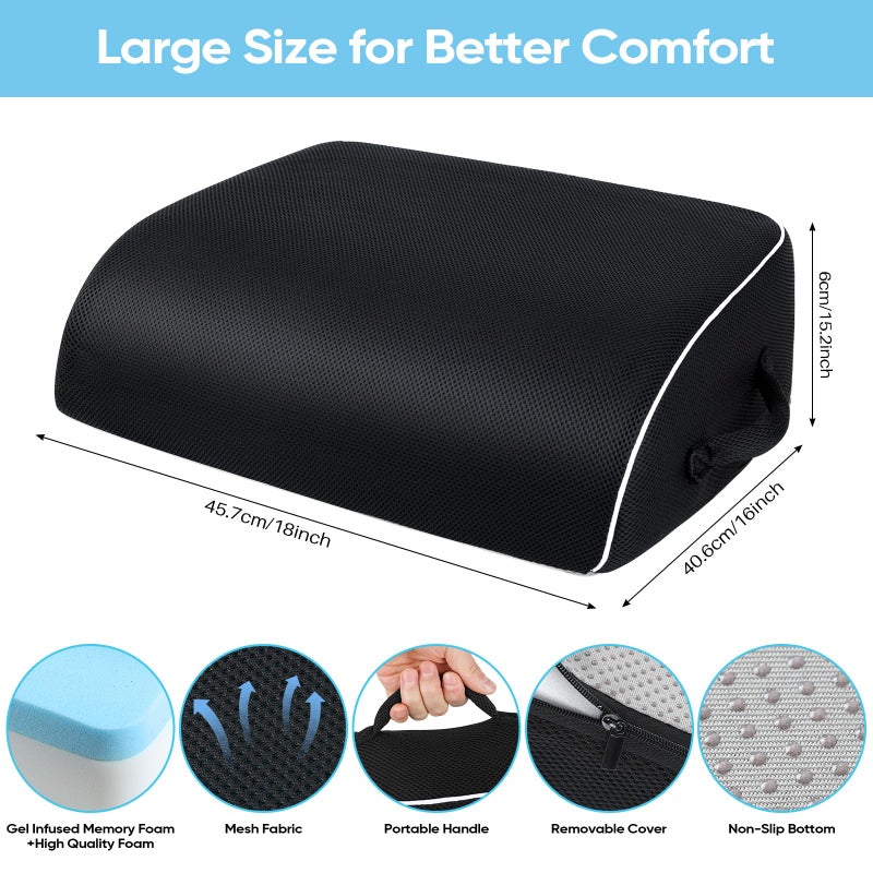 Himake Thick Chair Cushions, Office Booster Seat Cushion to Tailbone Pain Relief, Non Slip Memory Thick Foam Cushion with Carry Handle - Image 2