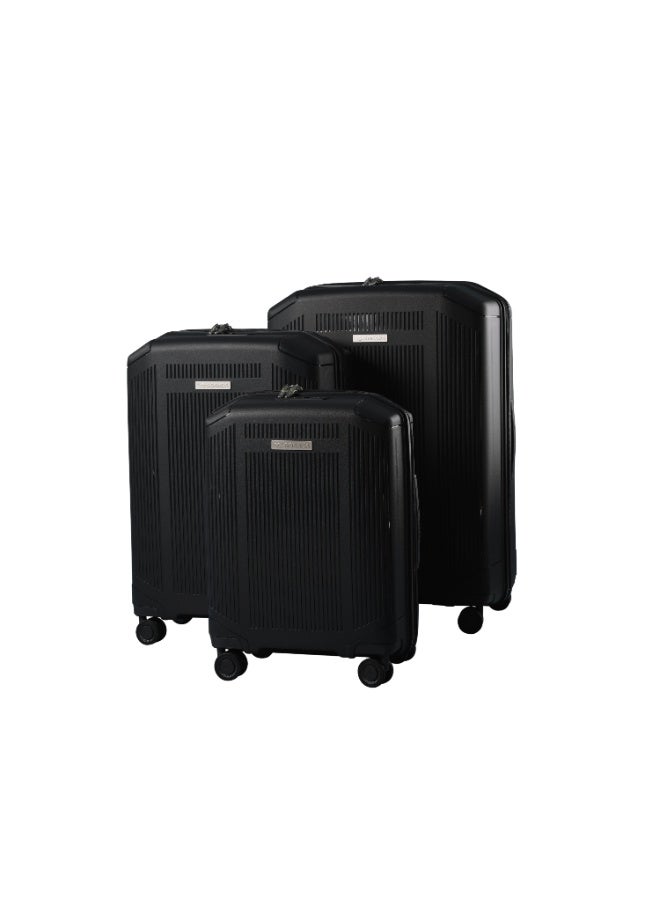 SONADA Sonada Unbreakable Luggage Unisex ,Double Zipper ,Expandable, TSA Lock With 4 Double Silent Wheels Set of 4 (Black)  - Image 2