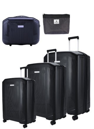 Sonada Unbreakable Luggage Unisex ,Double Zipper ,Expandable, TSA Lock With 4 Double Silent Wheels Set of 4 (Black) - pzsku/Z2C27E4E881D845C92402Z/45/_/1720609626/d812a667-6585-4dde-a981-8a413dea9136