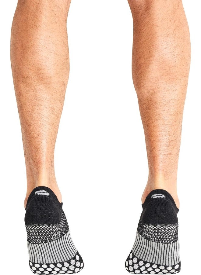إينفينيتي جوارب رياضية إنفينيتي عالية الكاحل مع كعب مبطن وتقنية امتصاص الرطوبة - هاستل، مقاس صغير/متوسط، أسود/رمادي/أبيض - Image 3