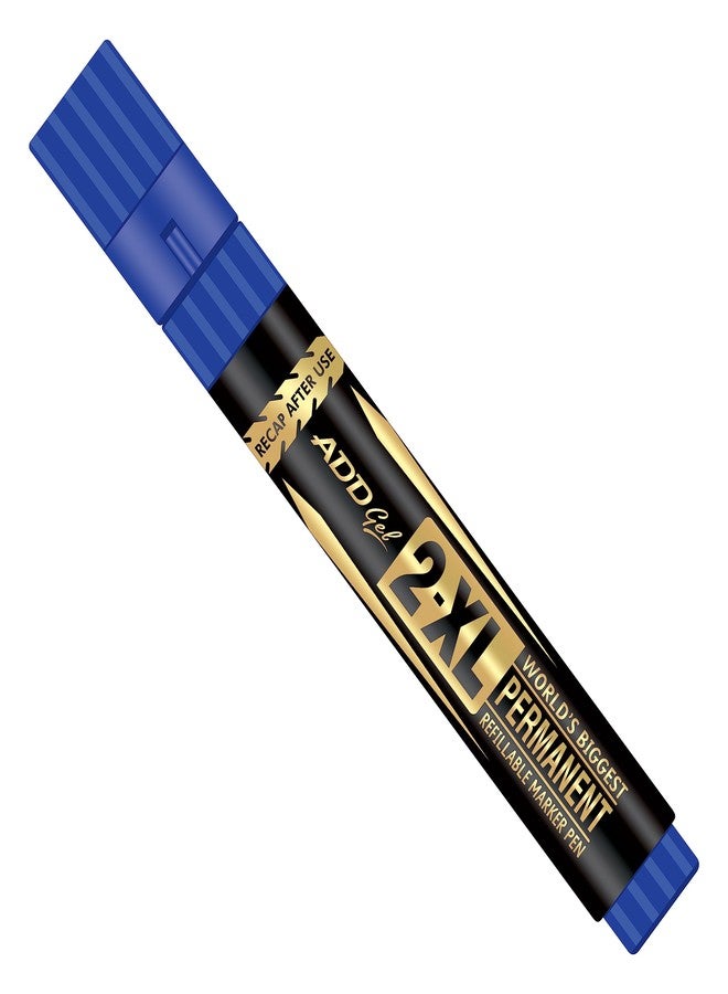 ADD Gel 2XL Permanent Refillable Marker Pack of 12 Markers (Blue) - Image 2