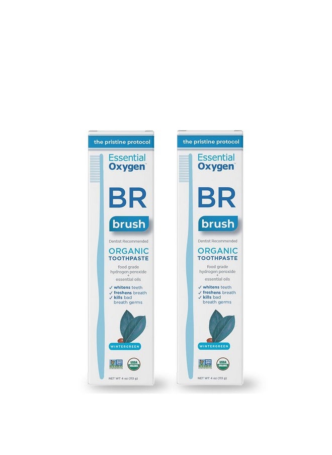 Essential Oxygen BR Organic Low Abrasion Toothpaste Wintergreen  - Image 1