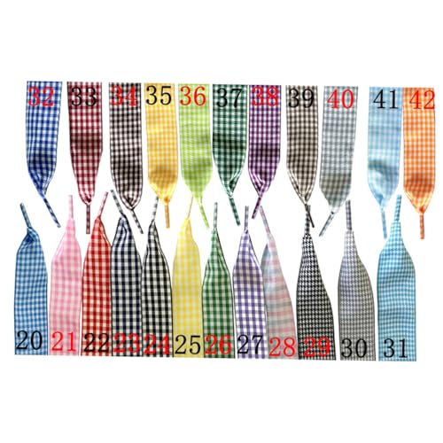 Goodlace 1 Inch Wide Fantastic Flat Checkered Shoelaces Fabric Ribbon Plaid Shoe Laces for Sneaker Sport Shoes 47/55 Inch (No.8 Red, 47In/120cm) - Image 4