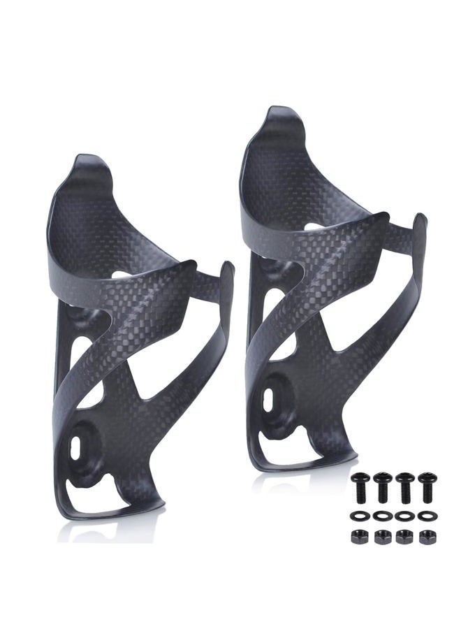 ThinkTop 2 Pack Ultra-Light Full Carbon Fiber Bicycle Bike Drink Water Bottle Cage Holder Brackets for Road Bike MTB Cycling - Image 1