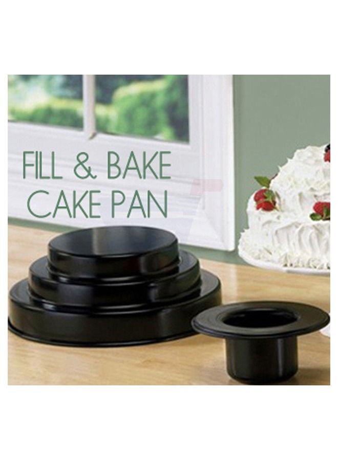 ياميم ٣ طبقات تعبئة وخبز قوالب الكيك مجموعة قوالب غير لاصقة إدراج حشوة متوسطة - Image 1