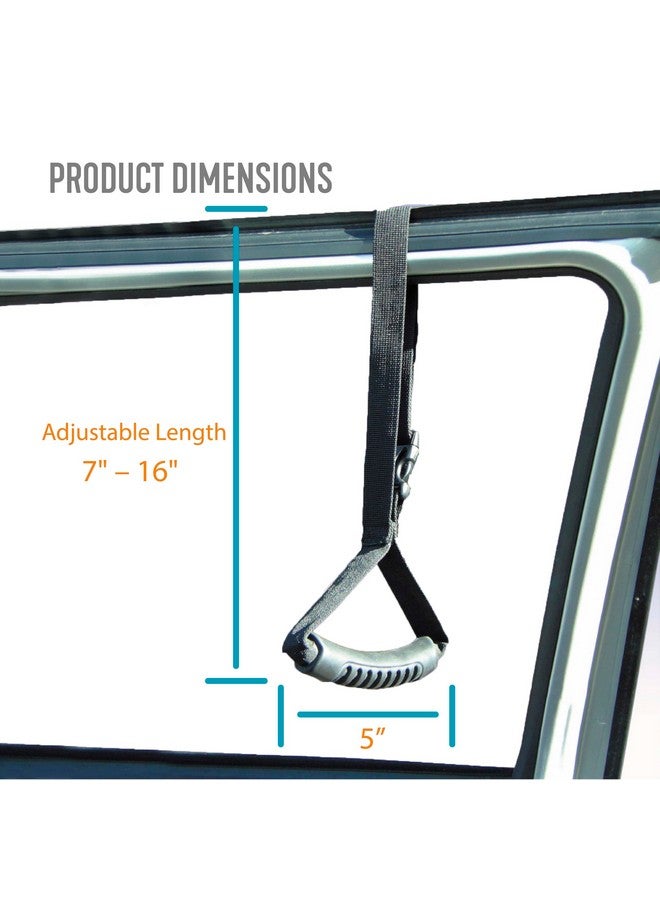 Stander Stander CarCaddie, Car Safety Grab Bar for Adults, Seniors, and Elderly, Ergonomic Vehicle Support Handle with Adjustable Strap and Non-Slip Rubber Grip, Automotive Standing and Mobility Aid - Image 2
