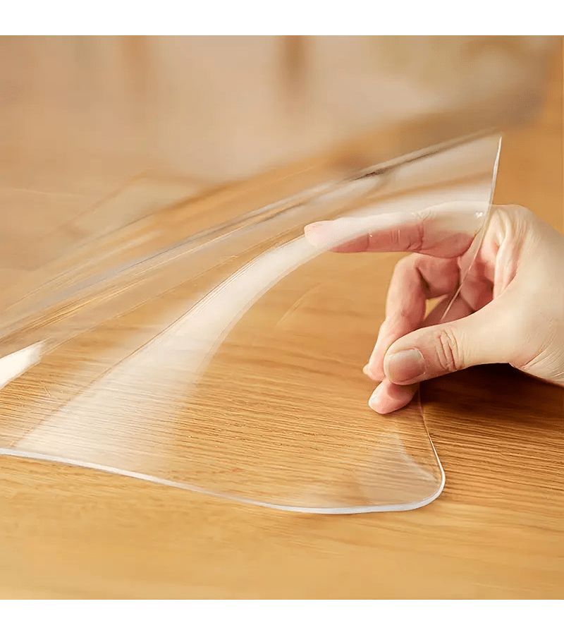 1.5 مم واقي طاولة من PVC شفاف بسمك 1.5 مم، مقاس 15.75 بوصة في 40 بوصة، سطح أملس ولامع، مستطيل الشكل غير قابل للانزلاق، مناسب لأسطح المطبخ وطاولات القهوة والطعام. - Image 4