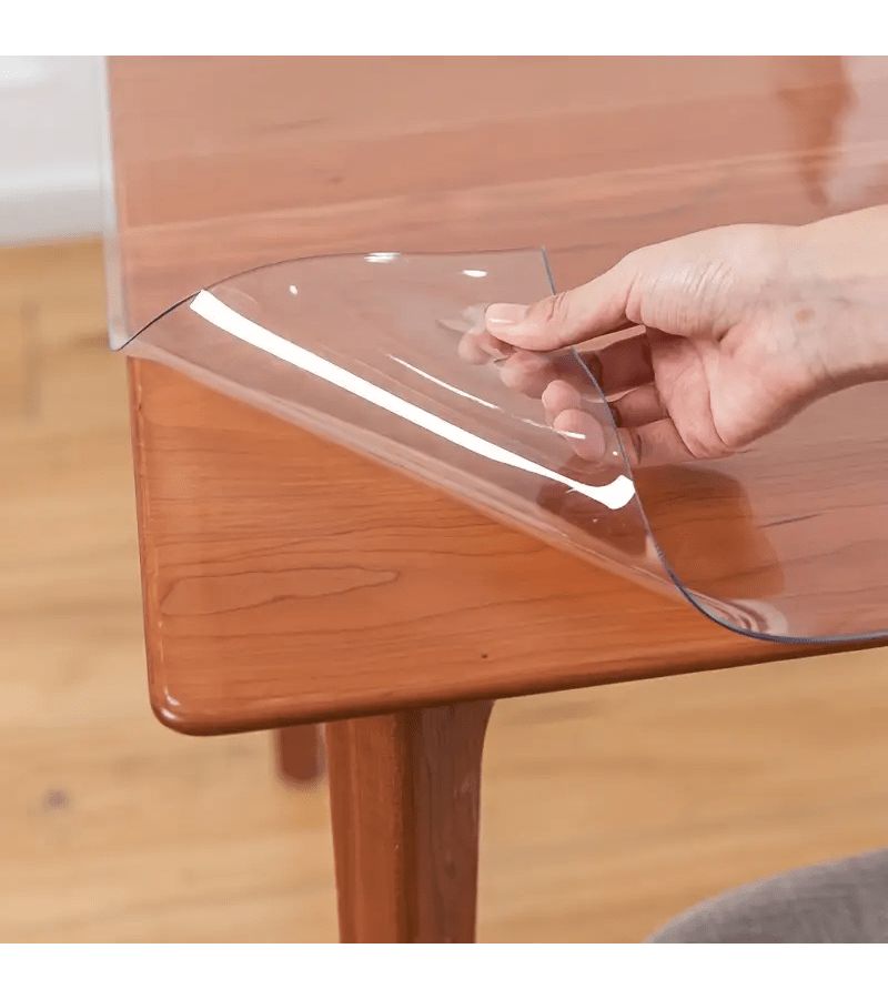 1.5 مم واقي طاولة من PVC شفاف بسمك 1.5 مم، مقاس 15.75 بوصة في 40 بوصة، سطح أملس ولامع، مستطيل الشكل غير قابل للانزلاق، مناسب لأسطح المطبخ وطاولات القهوة والطعام. - Image 5