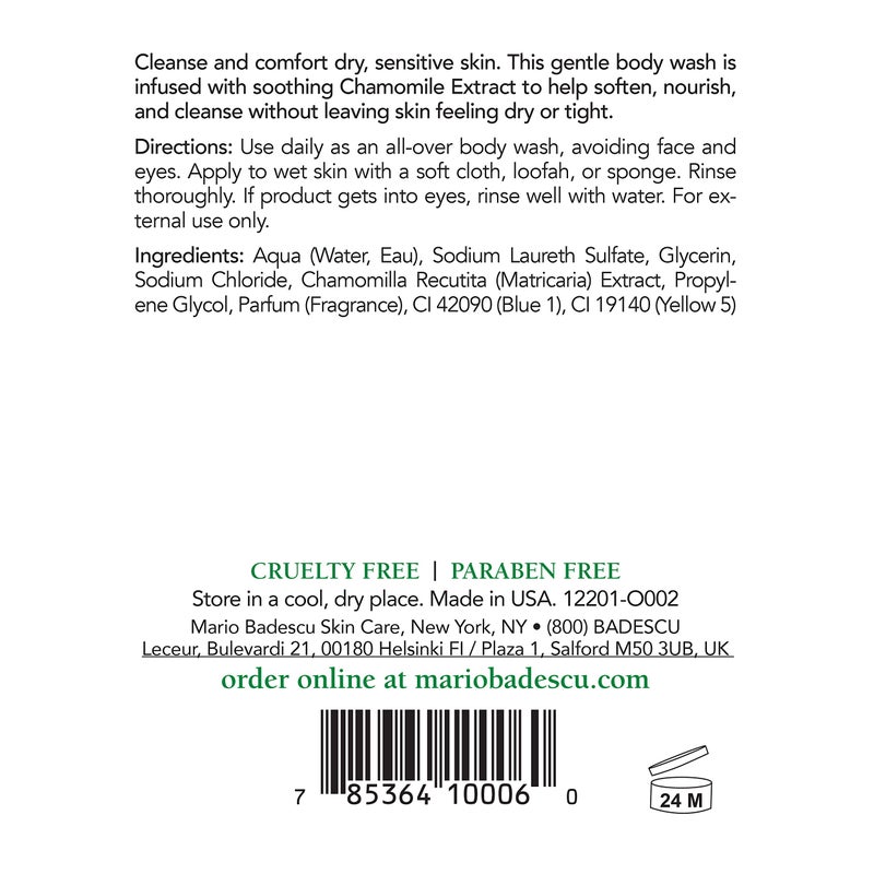 Mario Badescu Azulene Body Soap, Gentle Bath Wash to Soften, Nourish & Cleanse, Comforting Chamomile-Infused Formula for Dry or Sensitive Skin, 16 Fl Oz - Image 2