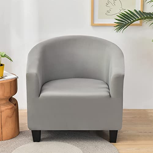 NILUOH Club Chair Slipcover, Tub Chair Cover, Stretch Armchair Covers, Sofa Cover Furniture Protector for Living Room (Grey) - Image 5