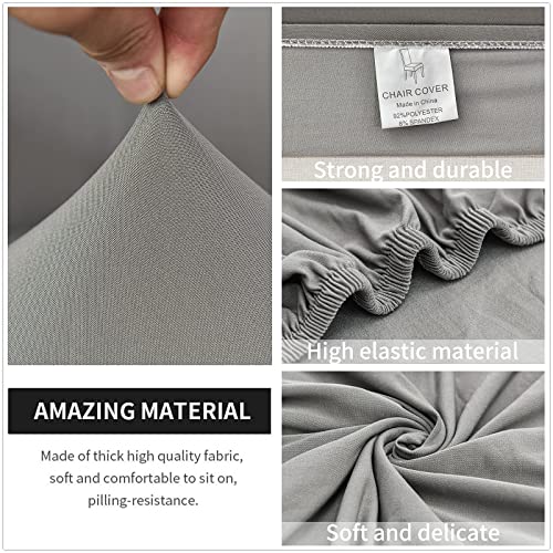 NILUOH Club Chair Slipcover, Tub Chair Cover, Stretch Armchair Covers, Sofa Cover Furniture Protector for Living Room (Grey) - Image 2