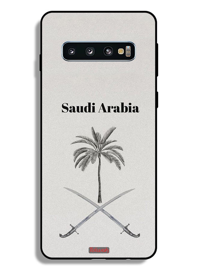 Tolwak Samsung Galaxy S10 Protective Case Cover Kingdom Of Saudi Arabia Sign Art - Image 2