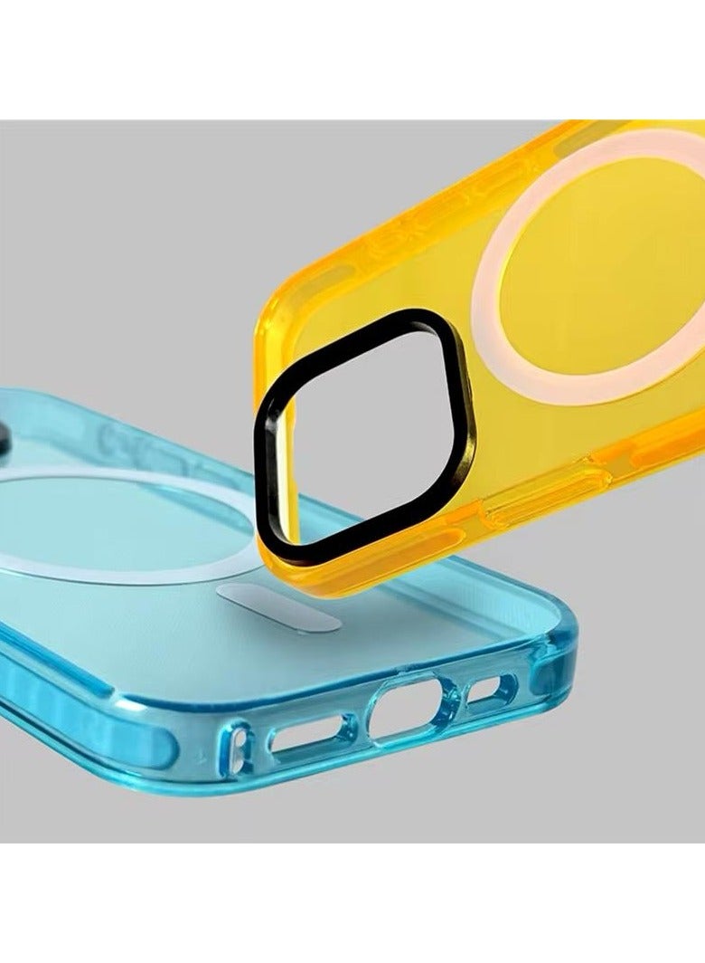 Techie أبل آيفون ١٦ برو ماكس ماغسيف تريندي نيون شفاف لون نابض بتصميم فلوريسنت غلاف مضاد للصدمات مع تصميم شفاف، قبضة محسنة وإطار حماية عدسة الكاميرا - Image 4