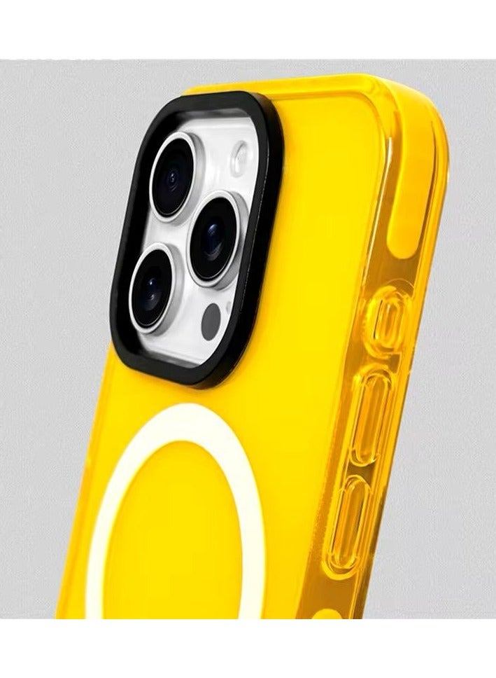 Techie أبل آيفون ١٦ برو ماكس ماغسيف تريندي نيون شفاف لون نابض بتصميم فلوريسنت غلاف مضاد للصدمات مع تصميم شفاف، قبضة محسنة وإطار حماية عدسة الكاميرا - Image 3