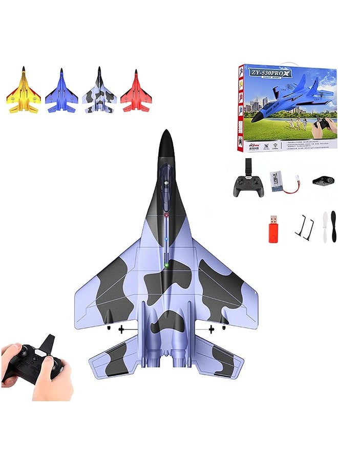 بيوينتي طائرة 2.4GHz RC التحكم عن بعد المقاتلة نموذج لعبة طائرة مقاتلة التحكم عن بعد 360 درجة التحكم عن بعد طائرة شراعية مع طائرة خفيفة zy530 RC المقاتلة ( ج )  - Image 1