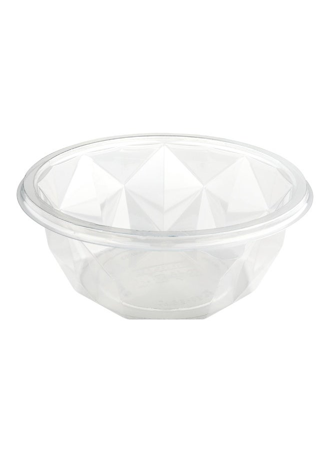 Restaurantware Basic Nature 32 Ounce Disposable Plastic Containers, 500 Plastic Salad Bowls - Lids Sold Separately, Round, Clear PLA Plastic Food Bowls, For To Go Meals And Takeaway Orders  - Image 1