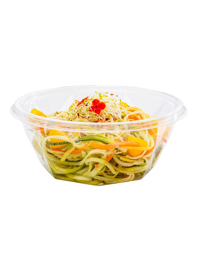 Restaurantware Basic Nature 32 Ounce Disposable Plastic Containers, 500 Plastic Salad Bowls - Lids Sold Separately, Round, Clear PLA Plastic Food Bowls, For To Go Meals And Takeaway Orders  - Image 5