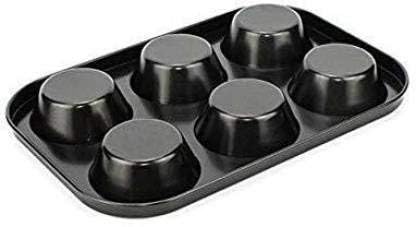 FEDDE 6 Cup Muffin Pan NonStick Baking Pans Easy to Clean and Perfect for Making Jumbo Black - Image 5