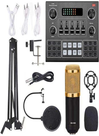 Full Set Of V9 Sound Card With BM-800 Condenser Microphone Capacitor Recording Microphone Audio Interface Studio Stereo Live Streaming Sound Card - pzsku/Z2C289D0B6DA953021B6BZ/45/_/1686475289/3840286c-19ac-42a1-98f8-d849331643c2