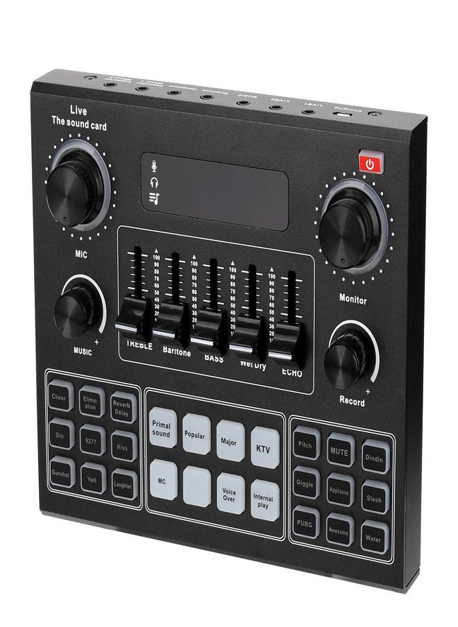 Full Set Of V9 Sound Card With BM-800 Condenser Microphone Capacitor Recording Microphone Audio Interface Studio Stereo Live Streaming Sound Card