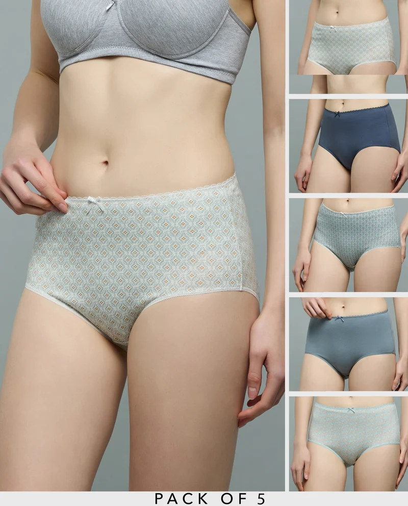 R&B 5 Pack Printed Full Briefs