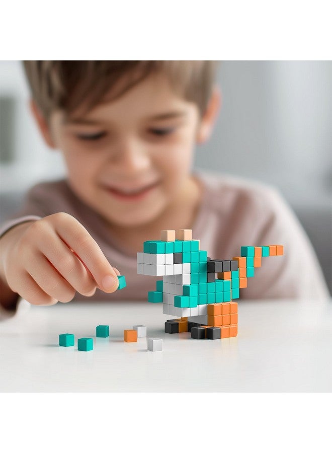 PIXIO Manga - Tiny Magnetic Blocks Building Toy in The Pixel Art Style with Free App - 5/16" Plastic Cubes with 6 Magnets Inside - Open Ended Toy - Creativity Toy for Ages 6+ - Image 4