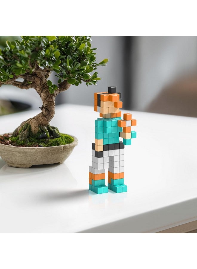 PIXIO Manga - Tiny Magnetic Blocks Building Toy in The Pixel Art Style with Free App - 5/16" Plastic Cubes with 6 Magnets Inside - Open Ended Toy - Creativity Toy for Ages 6+ - Image 5