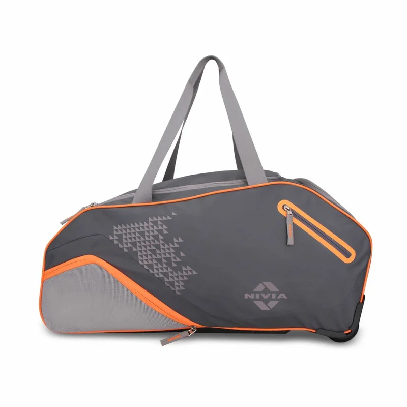 نيفيا Nivia ASHTANG Trolly Duffel Bag - Grey Orange
