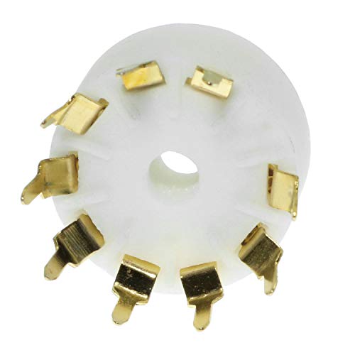 SQXBK 4PCS B9A Ceramic 9 Pin Gold PCB Tube Socket for 12AX7/ECC83/6922/6n11 - Image 2