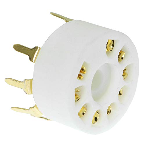SQXBK 4PCS B9A Ceramic 9 Pin Gold PCB Tube Socket for 12AX7/ECC83/6922/6n11 - Image 3