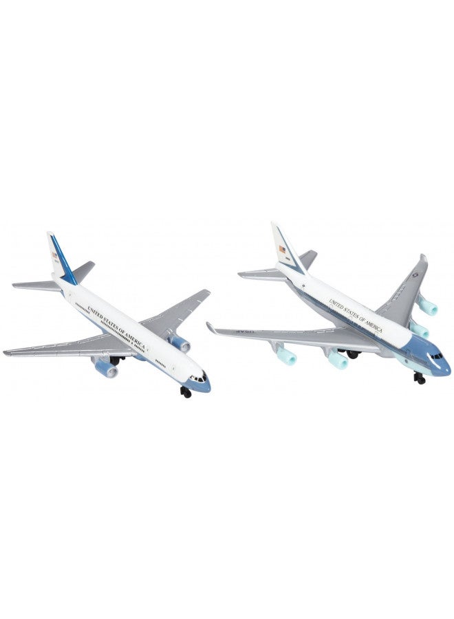 Daron مجموعة طائرات إير فورس وان 2 إير فورس وان وإير فورس تو، أزرق وأبيض - Image 1