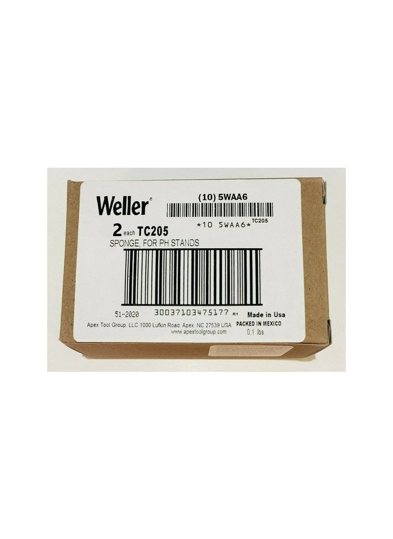 WELLER Weller TC205 ( PACK OF 2) Solder Tip Cleaning Sponge with Slits, 2-5/8" x 2-5/8 x 5/8"  - Image 2
