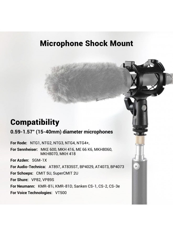 Smallrig Microphone Shock Mount With Cold Shoe Pinch For Camera Shoes And Boompoles 1859 - Image 4