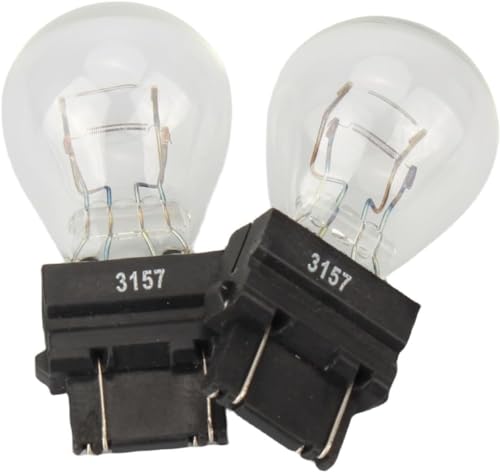 Piumeif 3157/3457 tail/brake light bulb/Turn Signal Bulbs(12V 27/7W 3000K) fits for Jeep Grand Cherokee Wrangler Commander Compass Journey Primus Edge -(Pack of 2) - Image 1