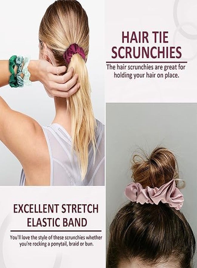 Decor Vibes Scrunchies For Women | Stylish Rubber Bands | Hair Ties | Silk Satin Scrunchies For Women's & Girl's | Trendy Scrunchy- Plain Pastel Shades | Anti-Hair Breakage | Best Gift For Ladies (Pack of 12) - Image 4