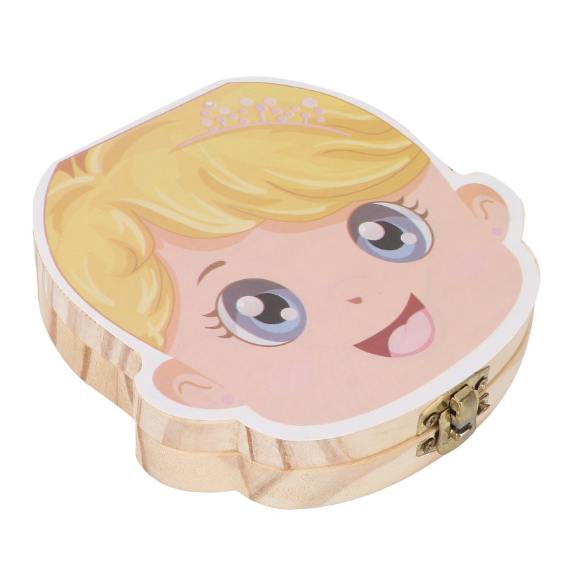 Baby Tooth Box: Wooden Material Corrosion Resistant Durable - Individual Holes For Date Marking Primary Teeth Storage for Kids Childhood Memory Keepsake - Image 1