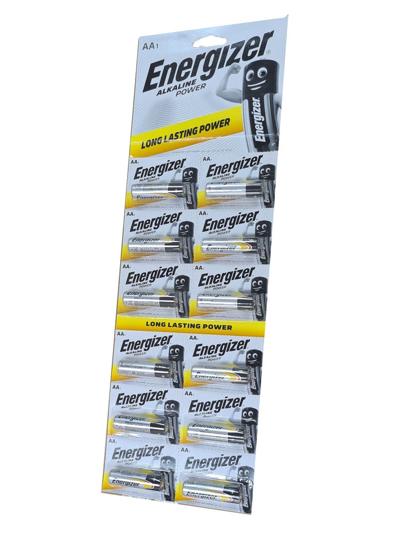 Energizer Pack of 12-Piece Max AA Batteries Silver/Black - Image 1