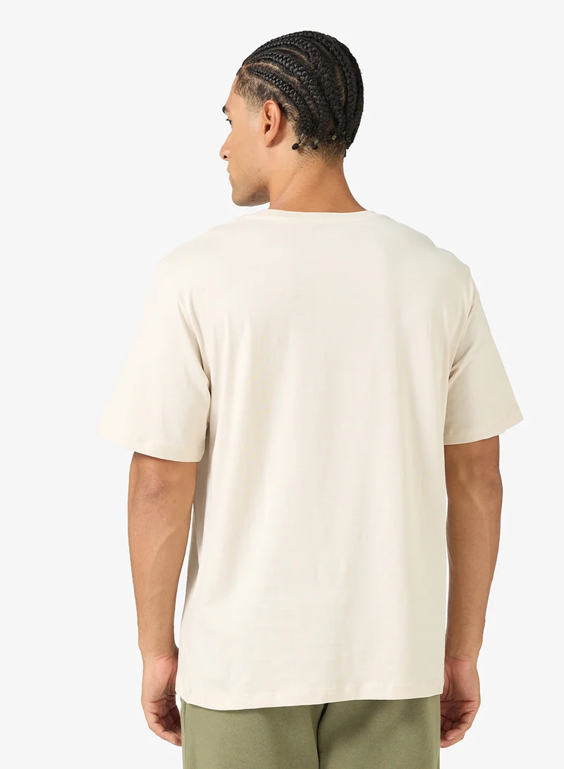 JJ Rebel Text Print Regular Fit Crew Neck T-Shirt