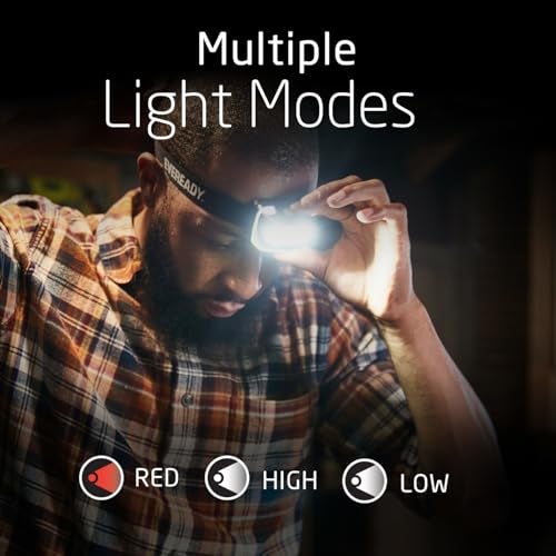 Eveready Rechargeable LED Headlamps (2-Pack), IPX4 Water Resistant Head Lights for Running, Camping, Emergency, Outdoors (USB Cable Included),Black (2-Pack),Adjustable - Image 4