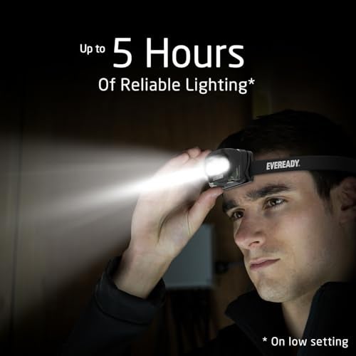 Eveready Rechargeable LED Headlamps (2-Pack), IPX4 Water Resistant Head Lights for Running, Camping, Emergency, Outdoors (USB Cable Included),Black (2-Pack),Adjustable - Image 3