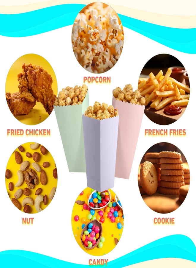 Jingmore 60 Pcs Large Pastel Popcorn Boxes 7.8 Inches Tall Popcorn Container Assorted Color Snack Candy Buckets Holders for Wedding Movie Night Birthday Party Decorations - Image 5