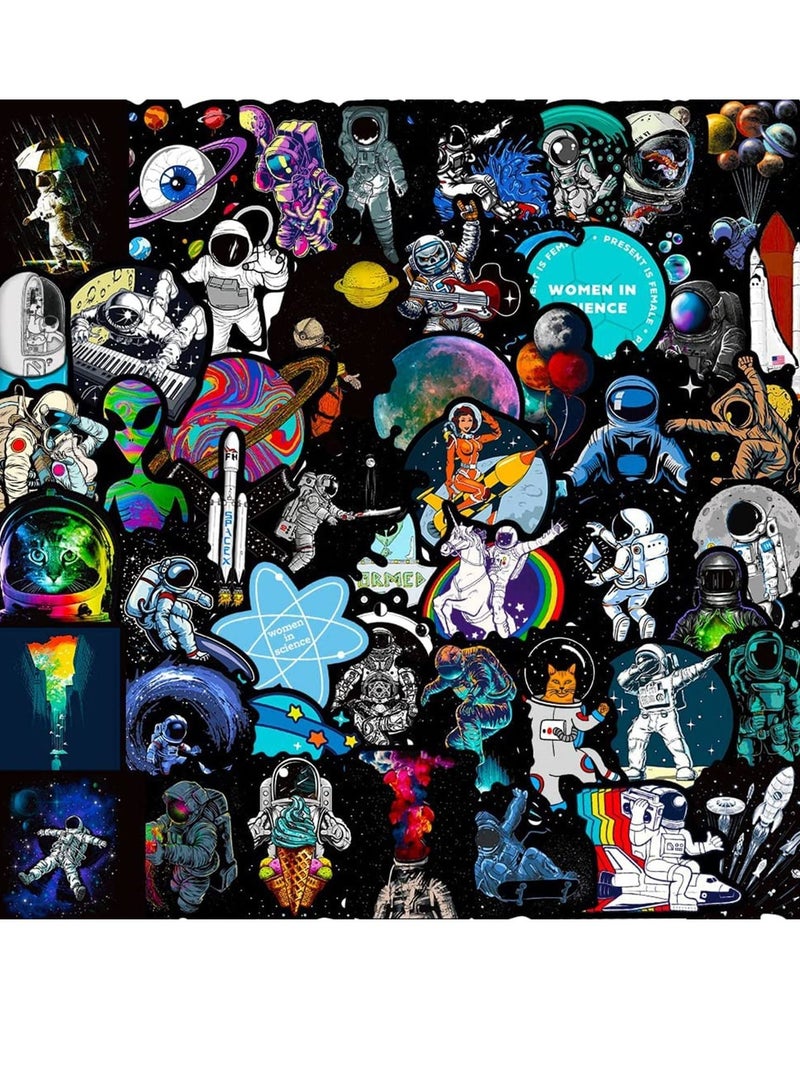 SYOSI Space Stickers For Water Bottles 50 Pcs Astronaut Stickers For Laptop Phone Skateboard For Kids Teens Decal - Image 1