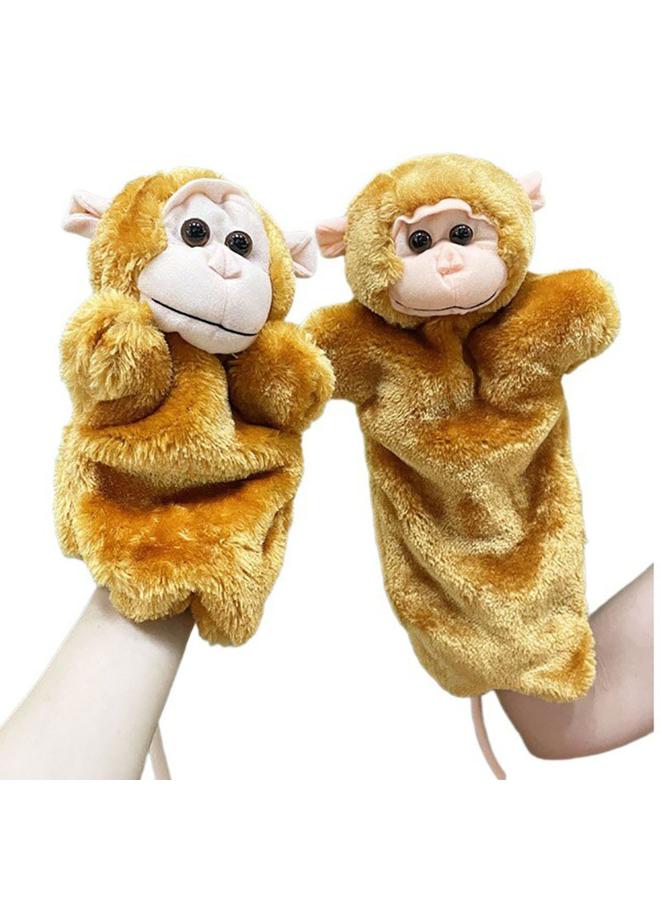 Bluejw One Large And One Small Animal Hand Doll Plush Toy Finger Doll Teddy Bear Little Red Book - Image 1