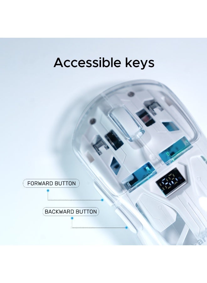 Arizone AM-07 Transparent Dual-Mode Wireless Mouse with Digital Display Multi Color - Image 4
