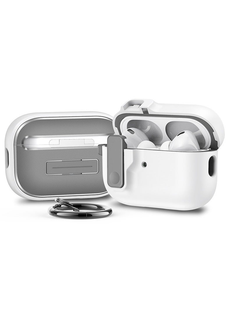 2025 AirPods Pro 4 Case -Grade Shockproof Silicone Cover with Carabiner Hook | Anti-Scratch Protective Sleeve & Minimalist Storage Solution | Drop-Tested - Image 1