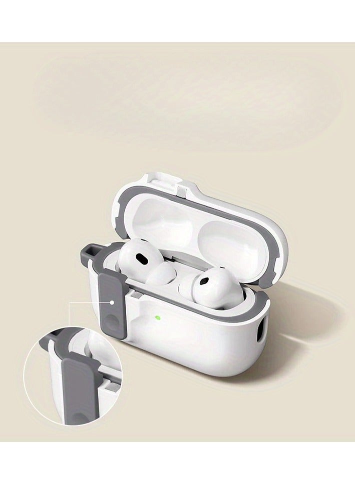 2025 AirPods Pro 4 Case -Grade Shockproof Silicone Cover with Carabiner Hook | Anti-Scratch Protective Sleeve & Minimalist Storage Solution | Drop-Tested - Image 2